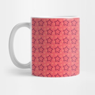 Pink Stars Repeated Pattern 037#001 Mug